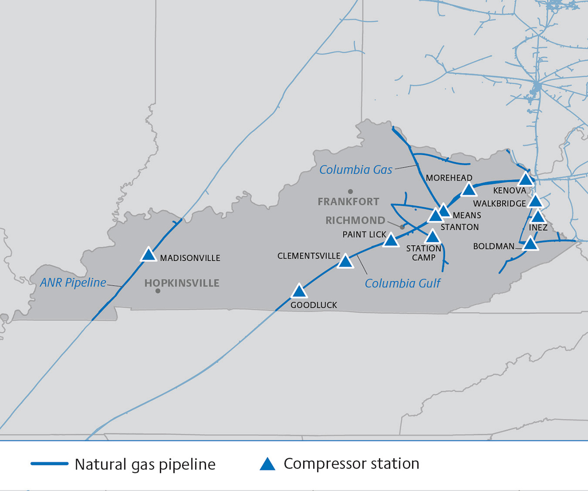 TC in Kentucky map